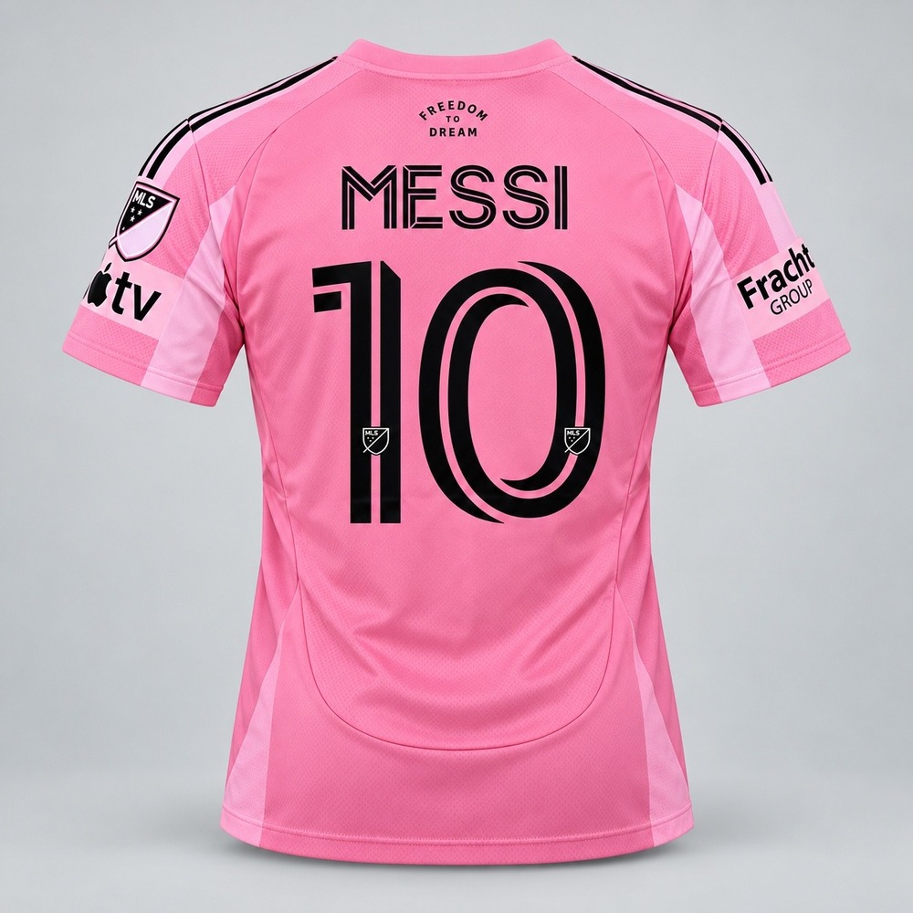 Women's Adidas Inter Miami Messi #10 Pink Soccer Jersey Size L Slim Fit
